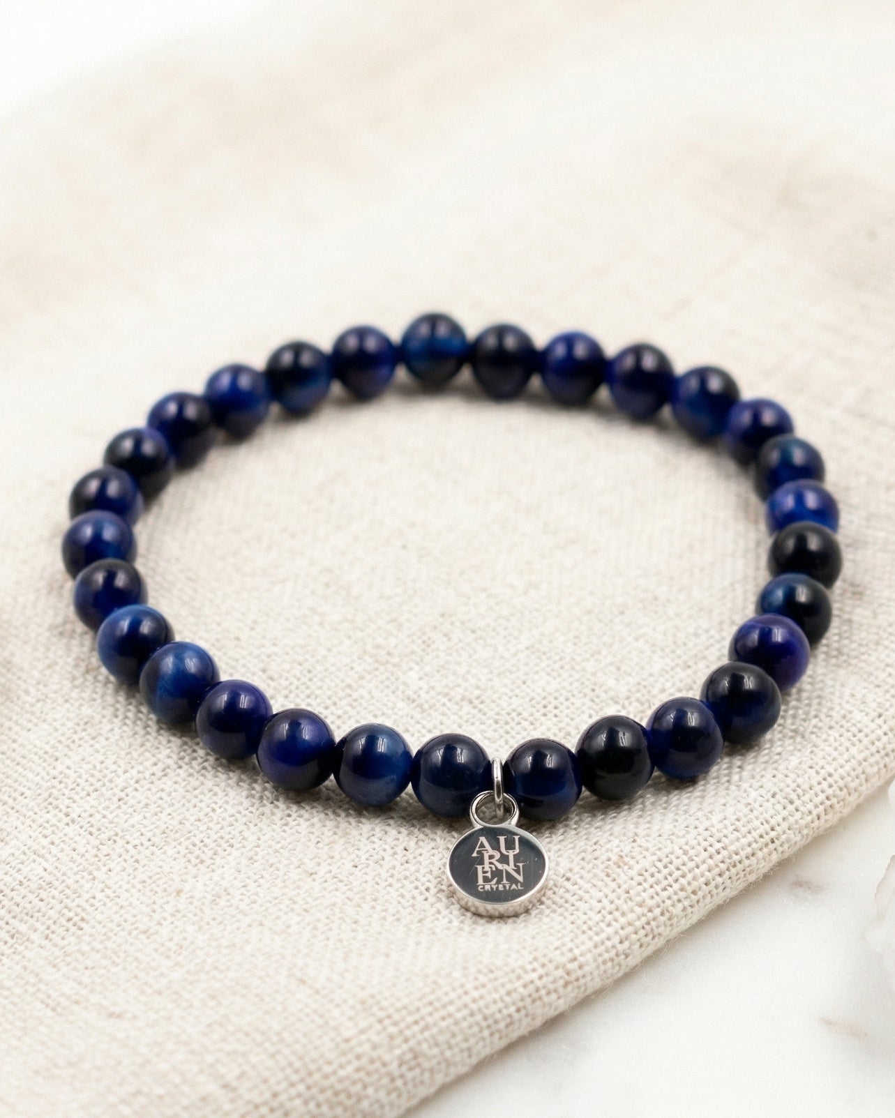 Blue Tiger’s Eye meditation crystal bracelet aurien crystal 1