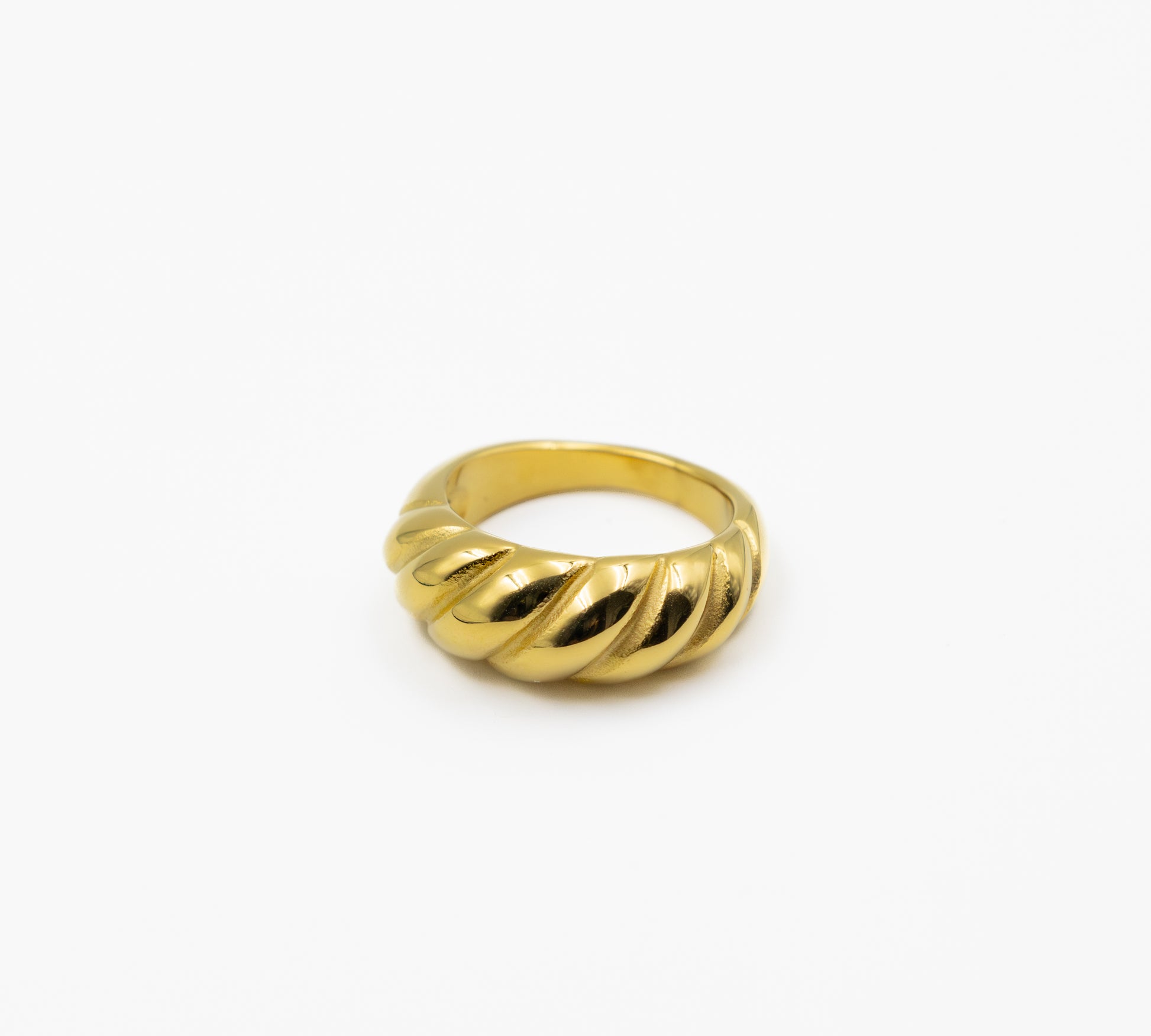Golden Endless Spiral Band
