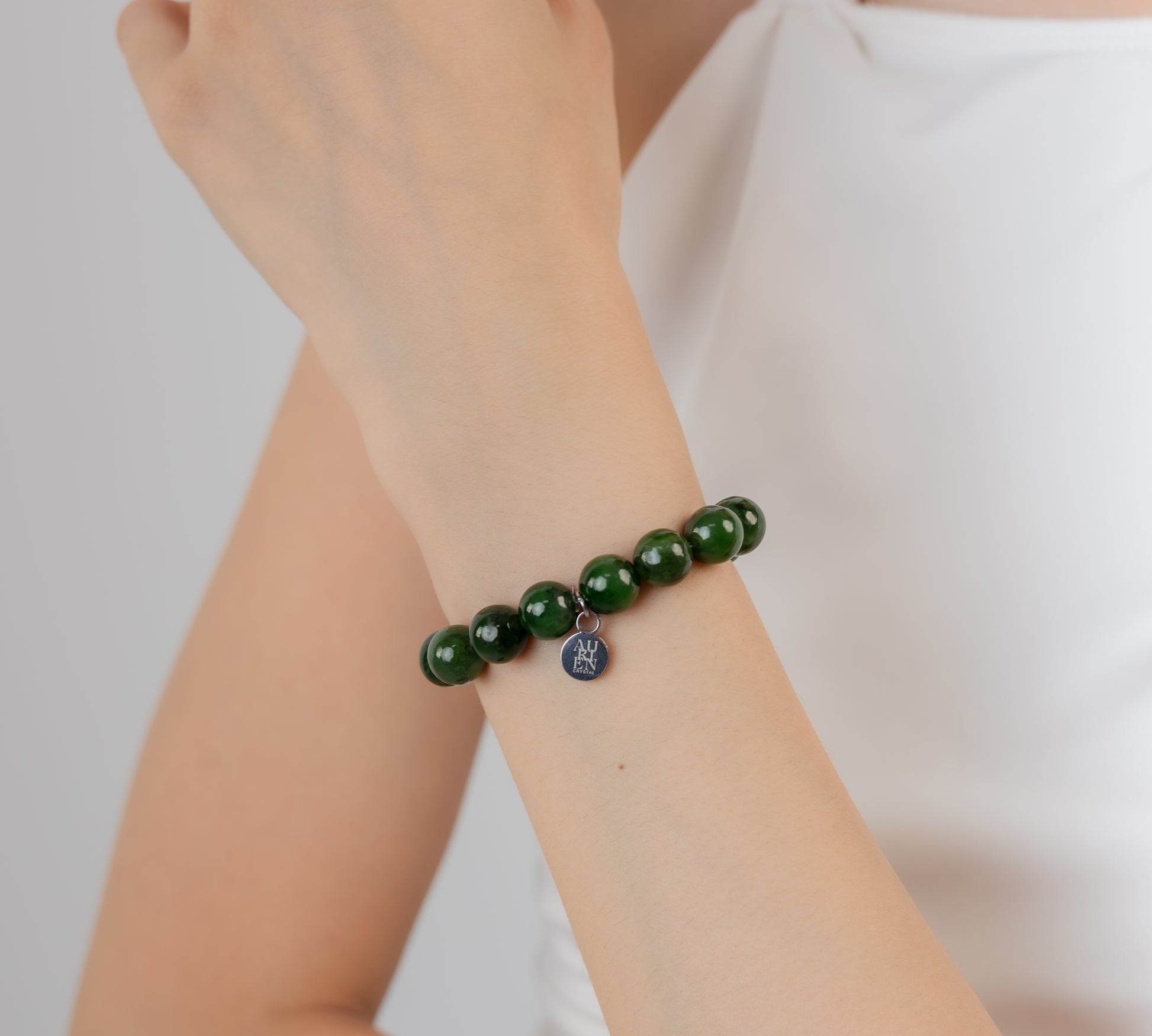 Himalayan Meditation · Green Jade 8mm