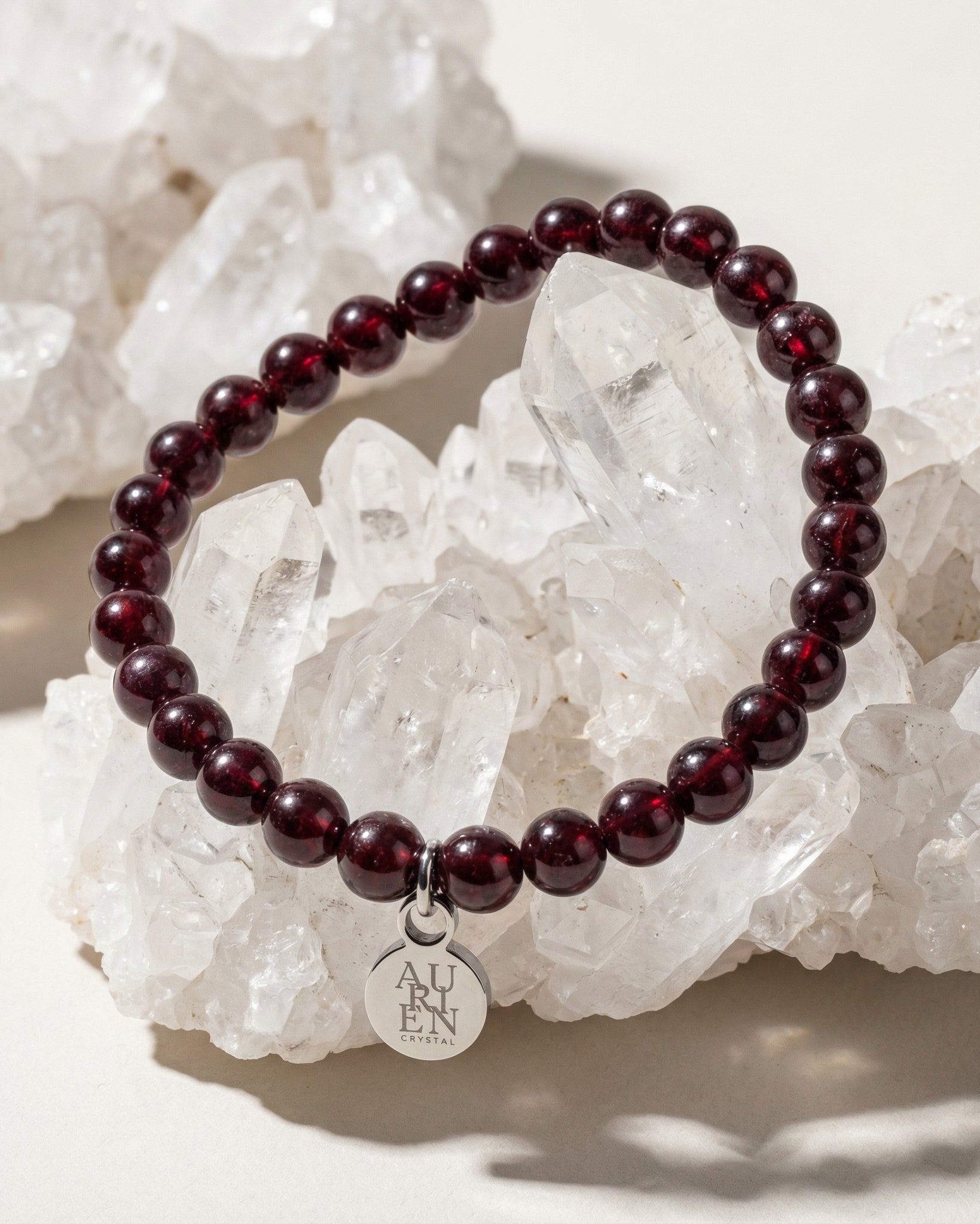garnet meditation crystal bracelet aurien crystal 1