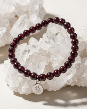 garnet meditation crystal bracelet aurien crystal 1
