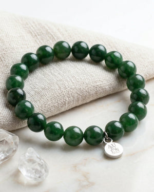 green jade meditation crystal bracelet aurien crystal 3