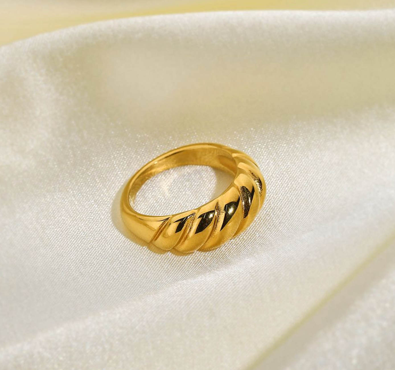 Golden Endless Spiral Band