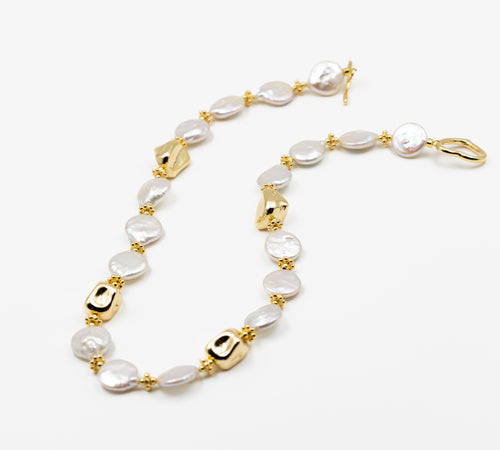 Baroque Coin Pearl Necklace