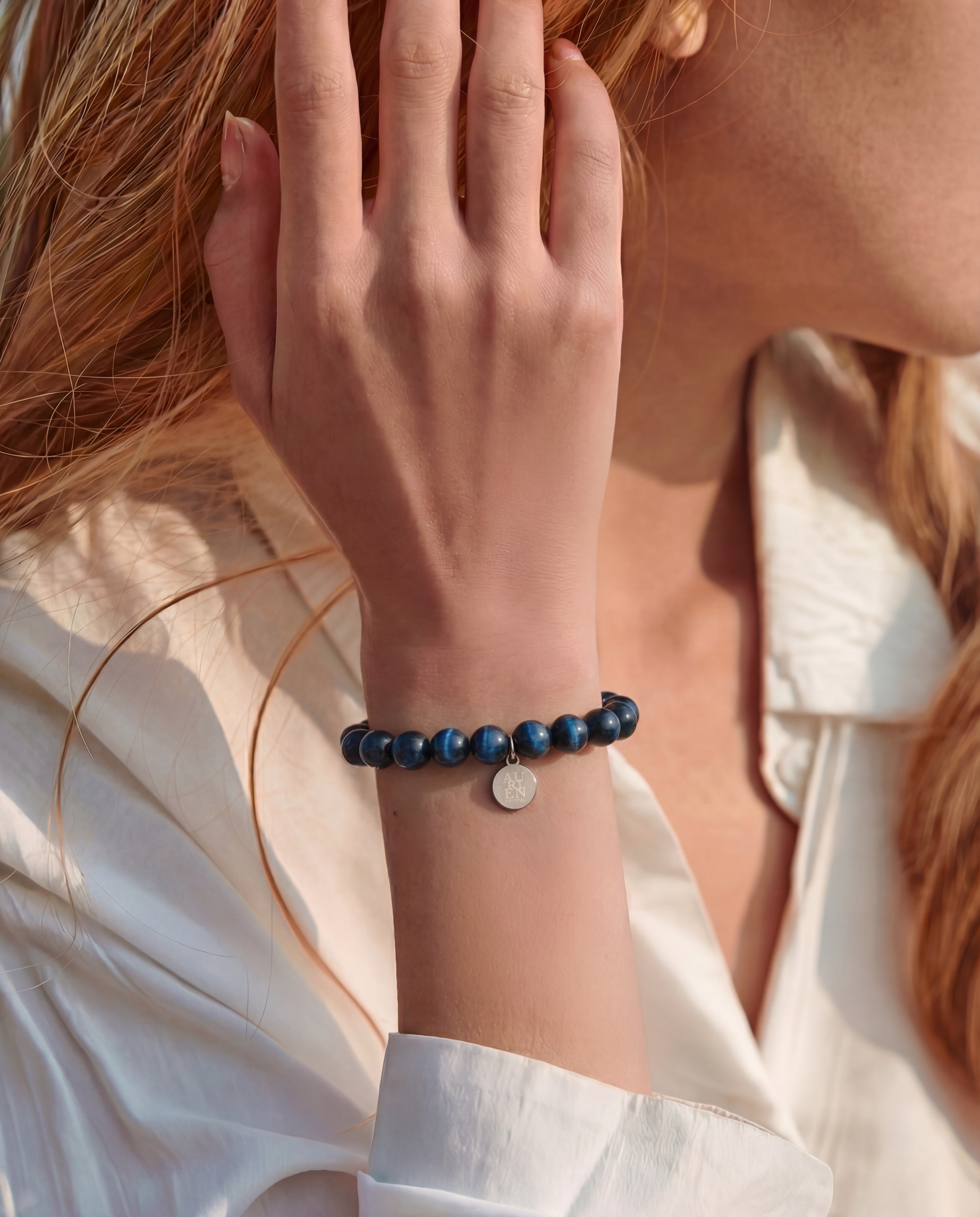 Blue Tiger’s Eye meditation crystal bracelet aurien crystal 4