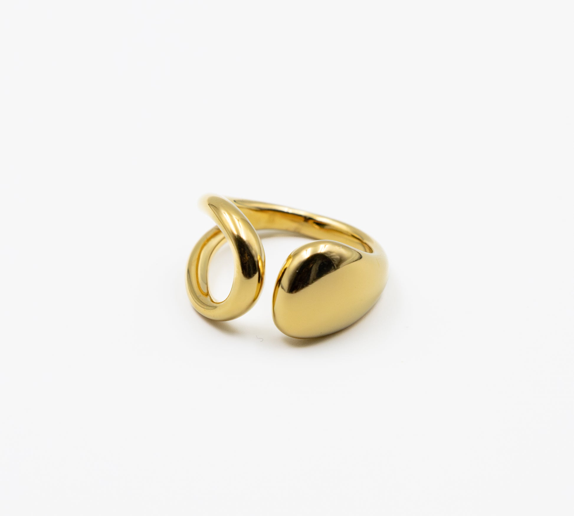 Golden Open Form Ring