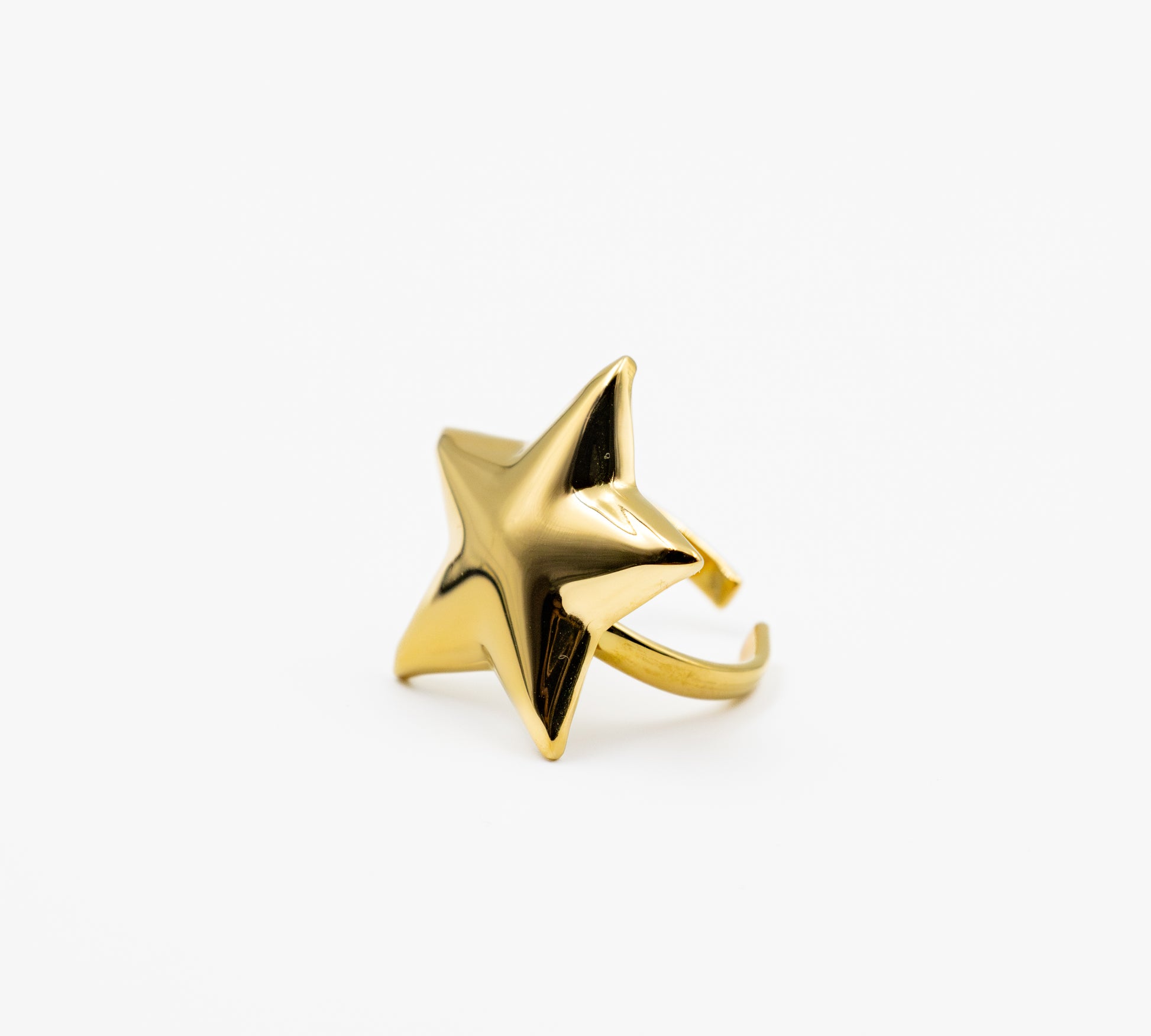 Golden Guiding Star Statement Ring