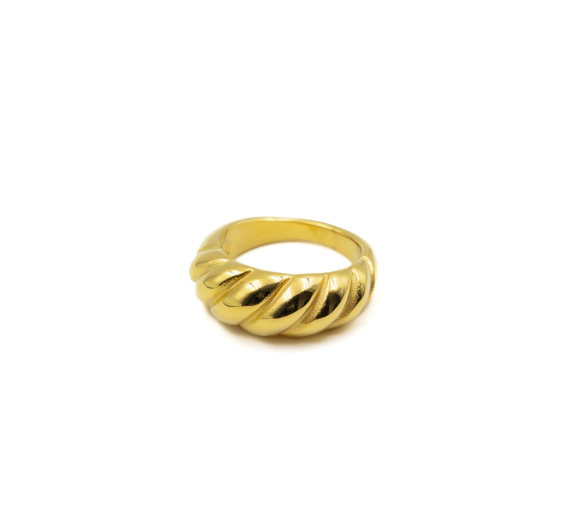 Golden Endless Spiral Band