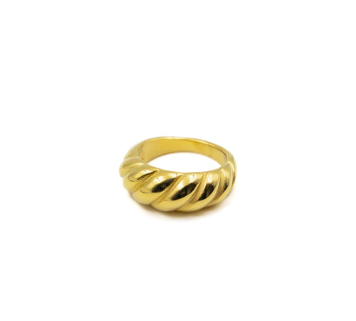 Golden Endless Spiral Band