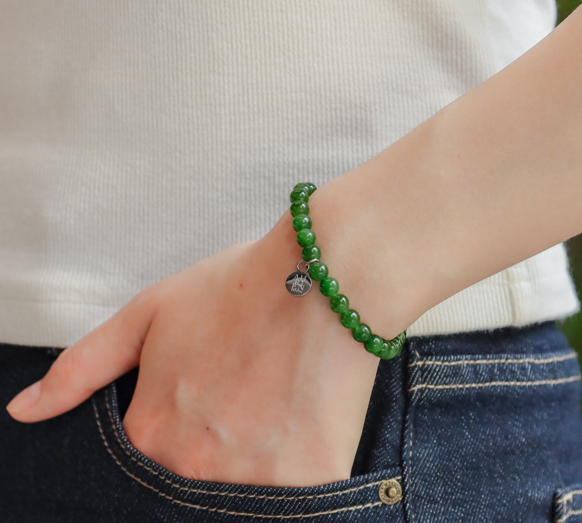 Himalayan Meditation · Green Jade 6mm
