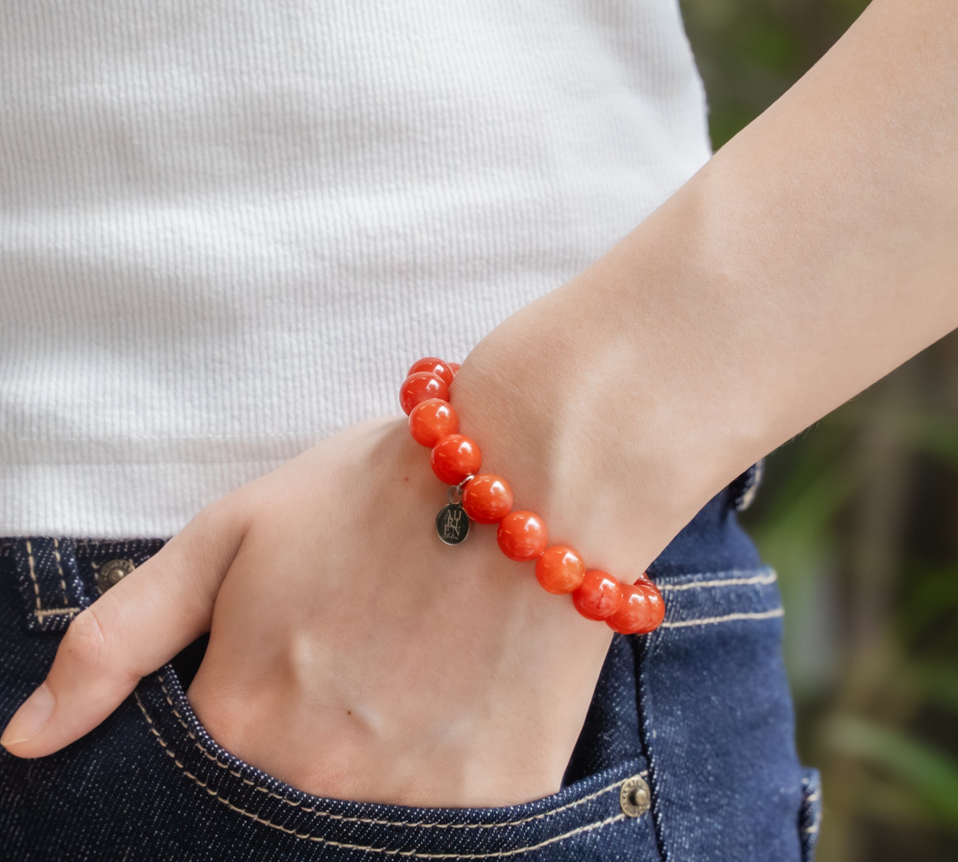 Himalayan Meditation · South Red Agate 8mm