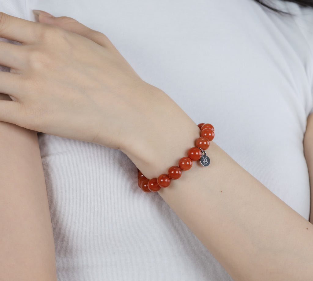 Himalayan Meditation · South Red Agate 8mm