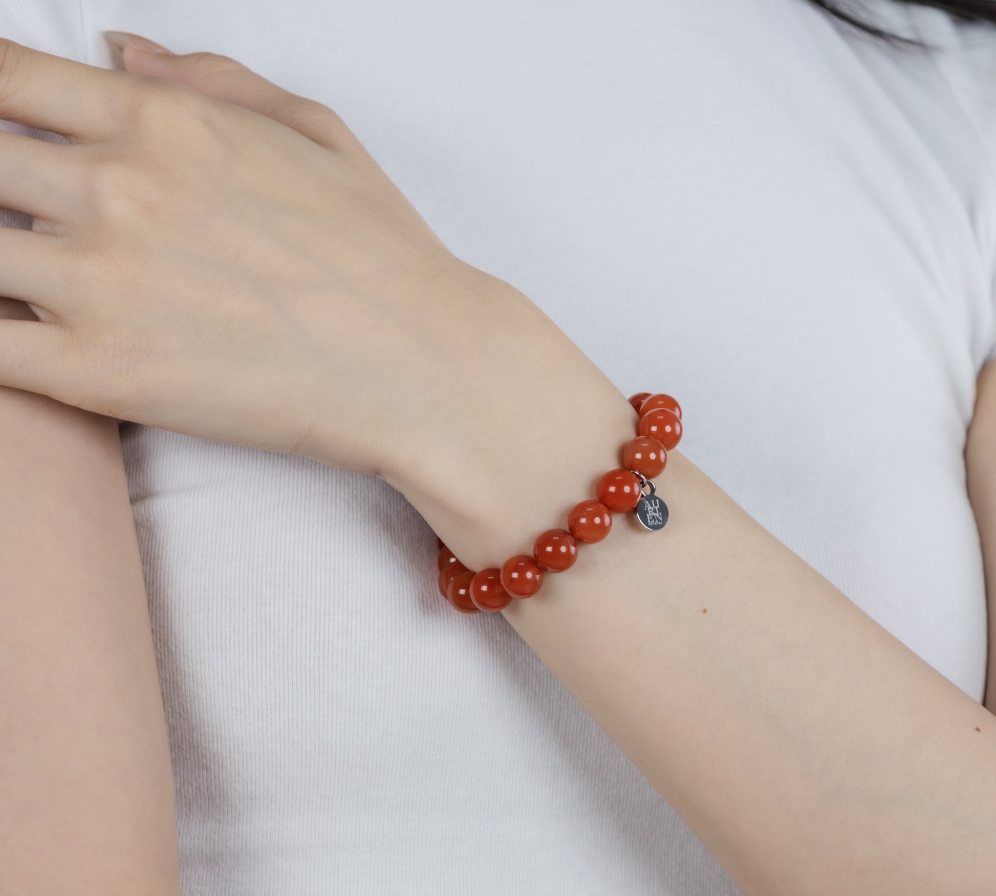 Himalayan Meditation · South Red Agate 8mm