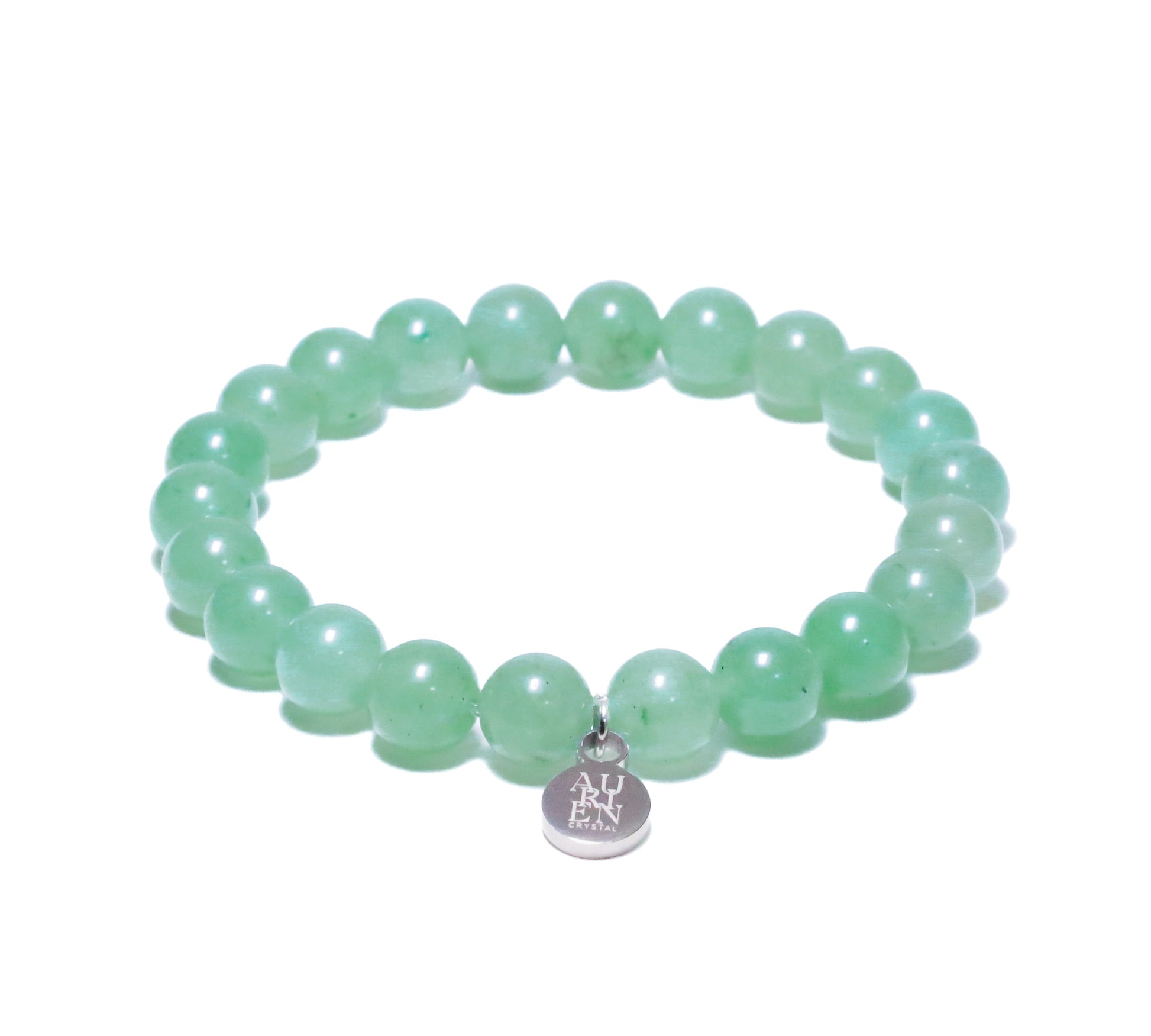 Indian Green Aventurine 6mm bracelet, luck & prosperity, easy stack.