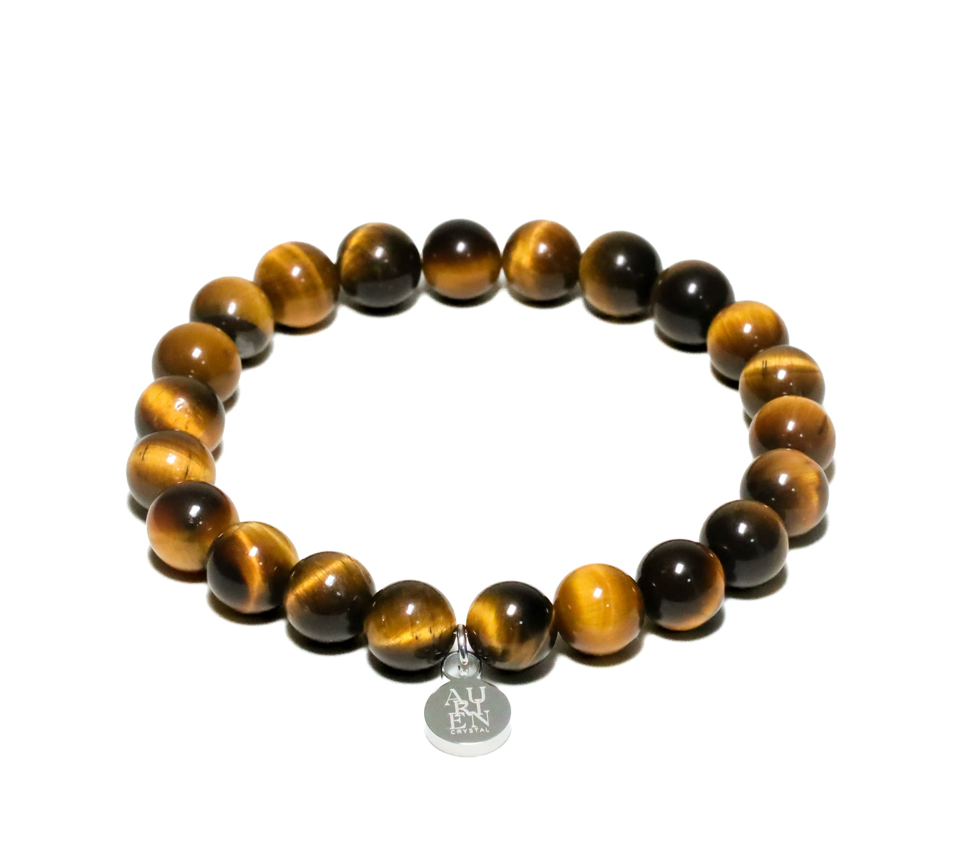 South African Yellow Tiger’s Eye 8mm bracelet, confidence & focus.