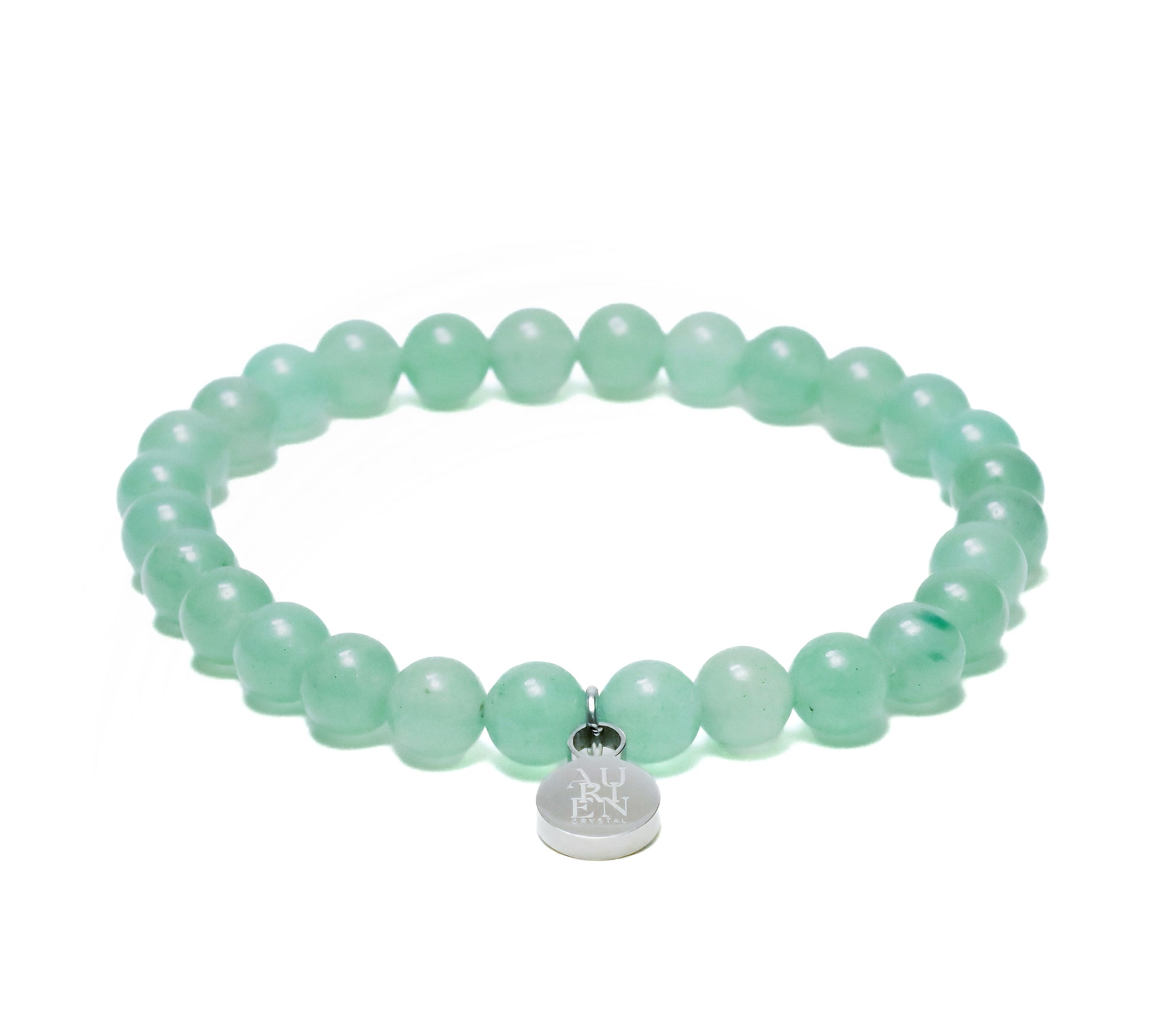 Indian Green Aventurine 6mm bracelet, luck & prosperity, easy stack.
