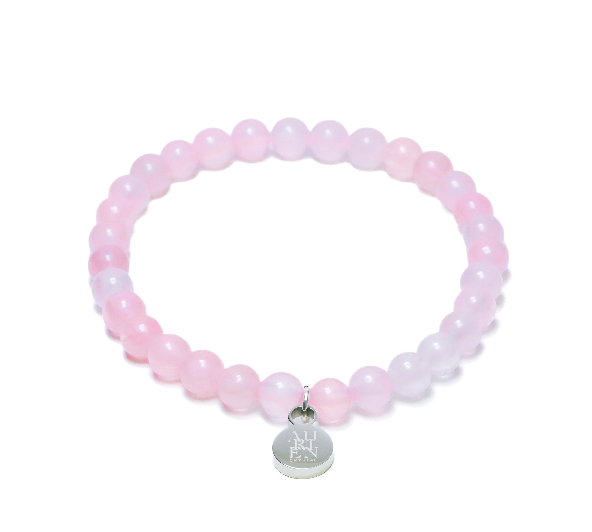 Madagascar Rose Quartz 6mm bracelet, love & healing, soft pink tone.