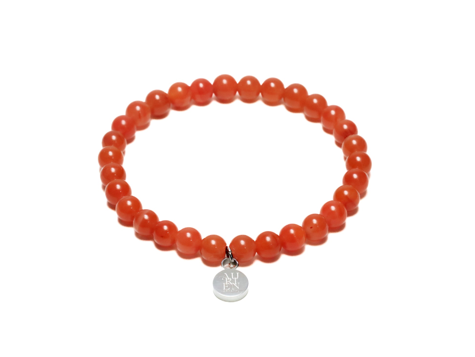 Yunnan South Red Agate 6mm bracelet, vitality & strength, slim stack.
