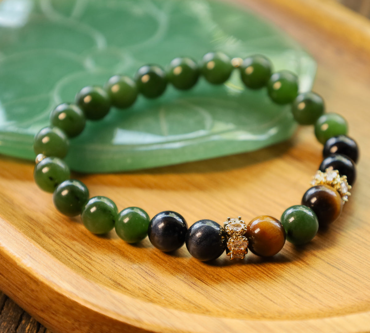 Sacred Will & Wise Flow — Crystal Bracelet Set for Wisdom & Strength