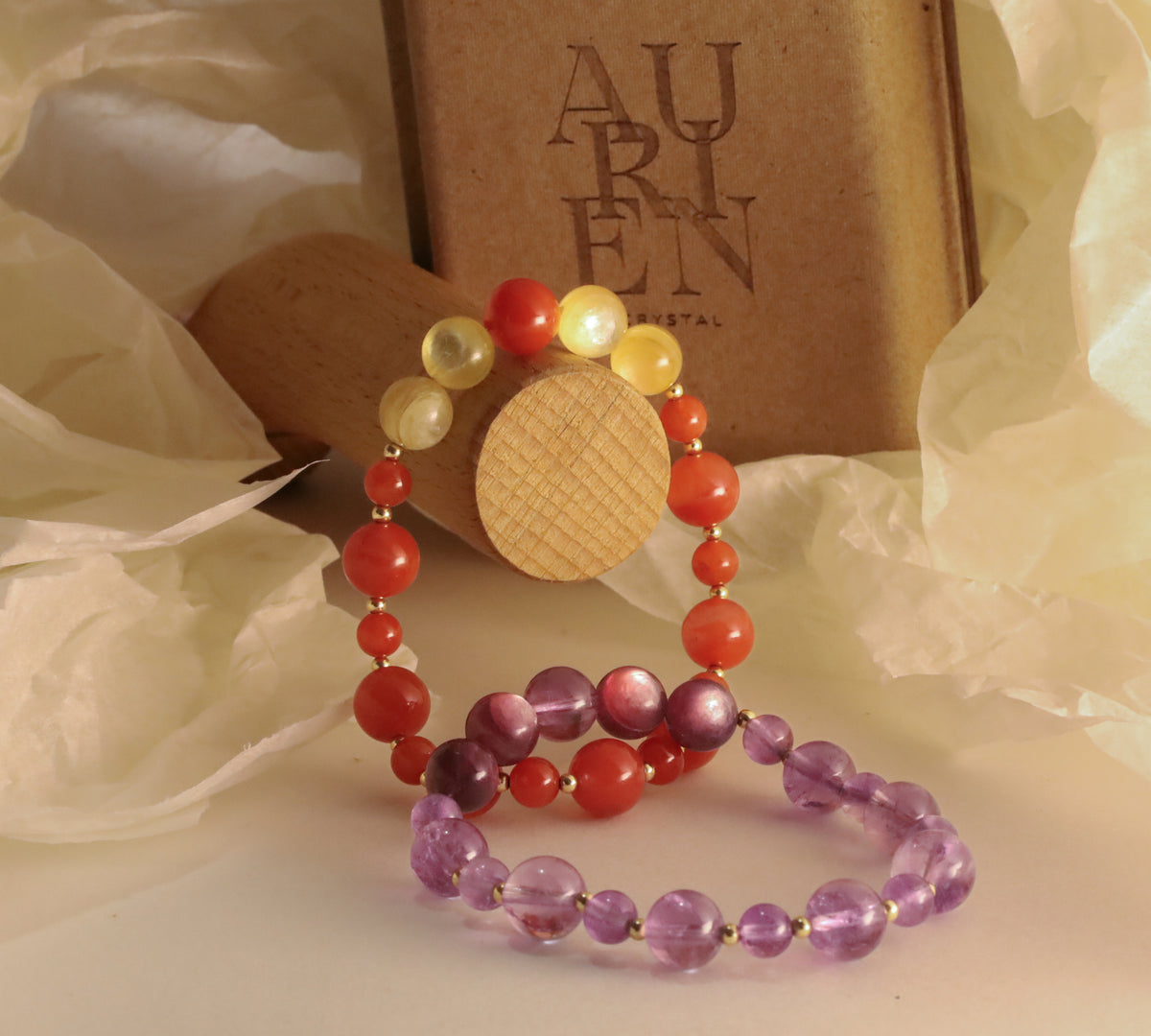 Dream Spirit & Vital Heal - Rest & Energy Healing Crystal Bracelet Set