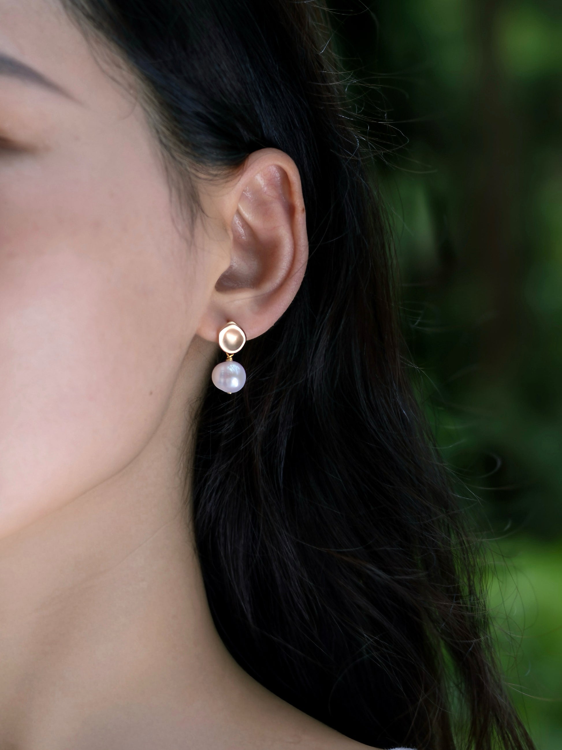Petal-Shape Baroque Pearl Drops