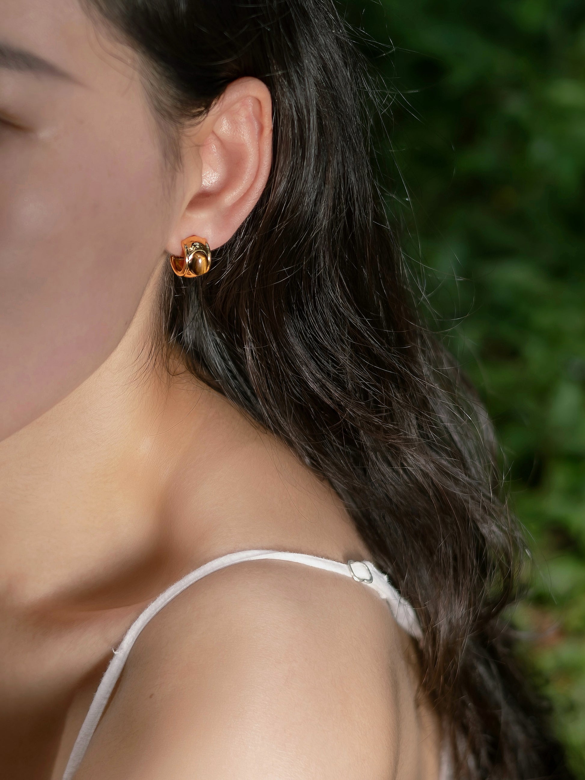 Tiger’s Eye Glow Stud Earrings
