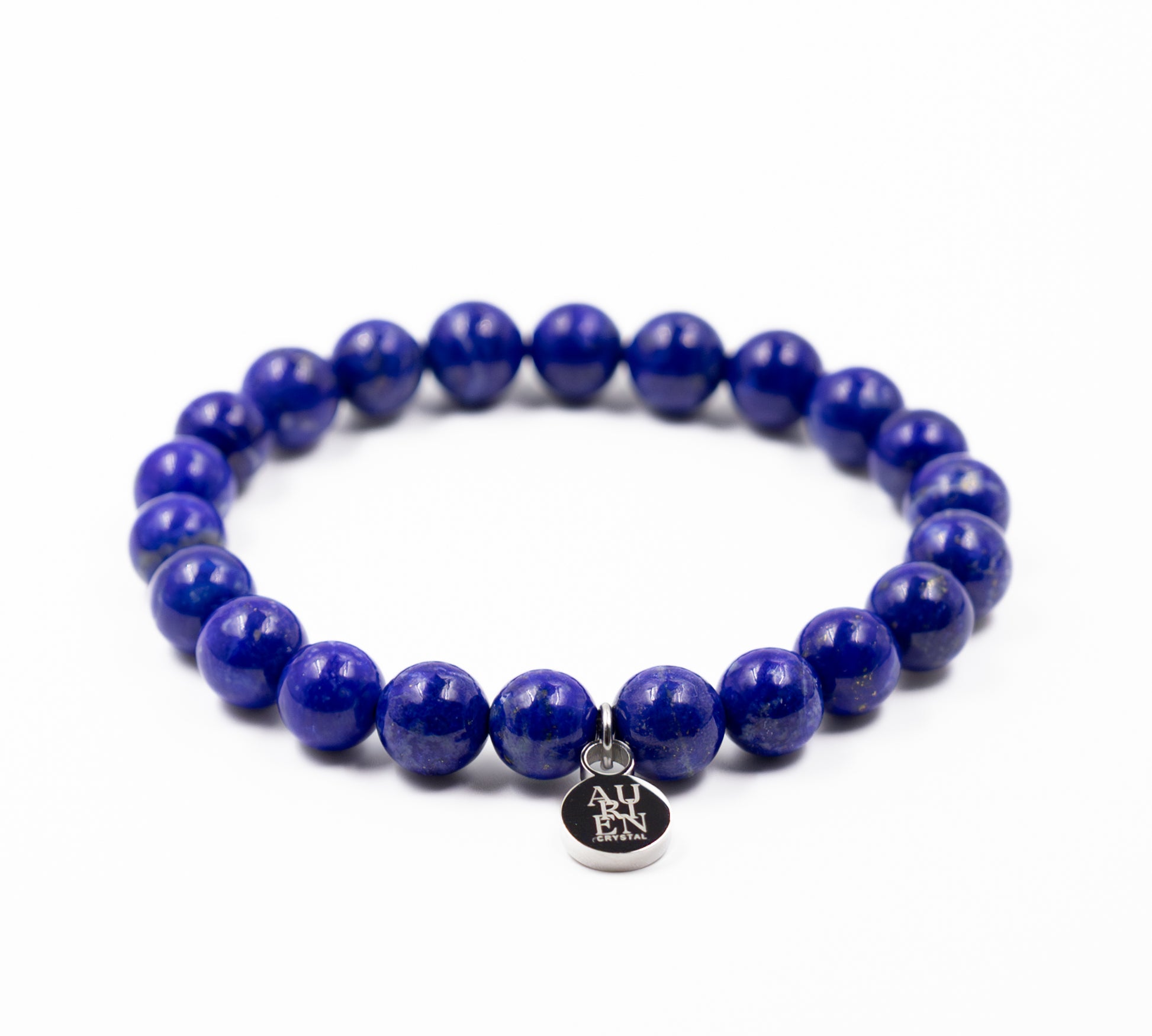 Afghan Lapis Lazuli 8mm bracelet, wisdom & truth, deep ultramarine.